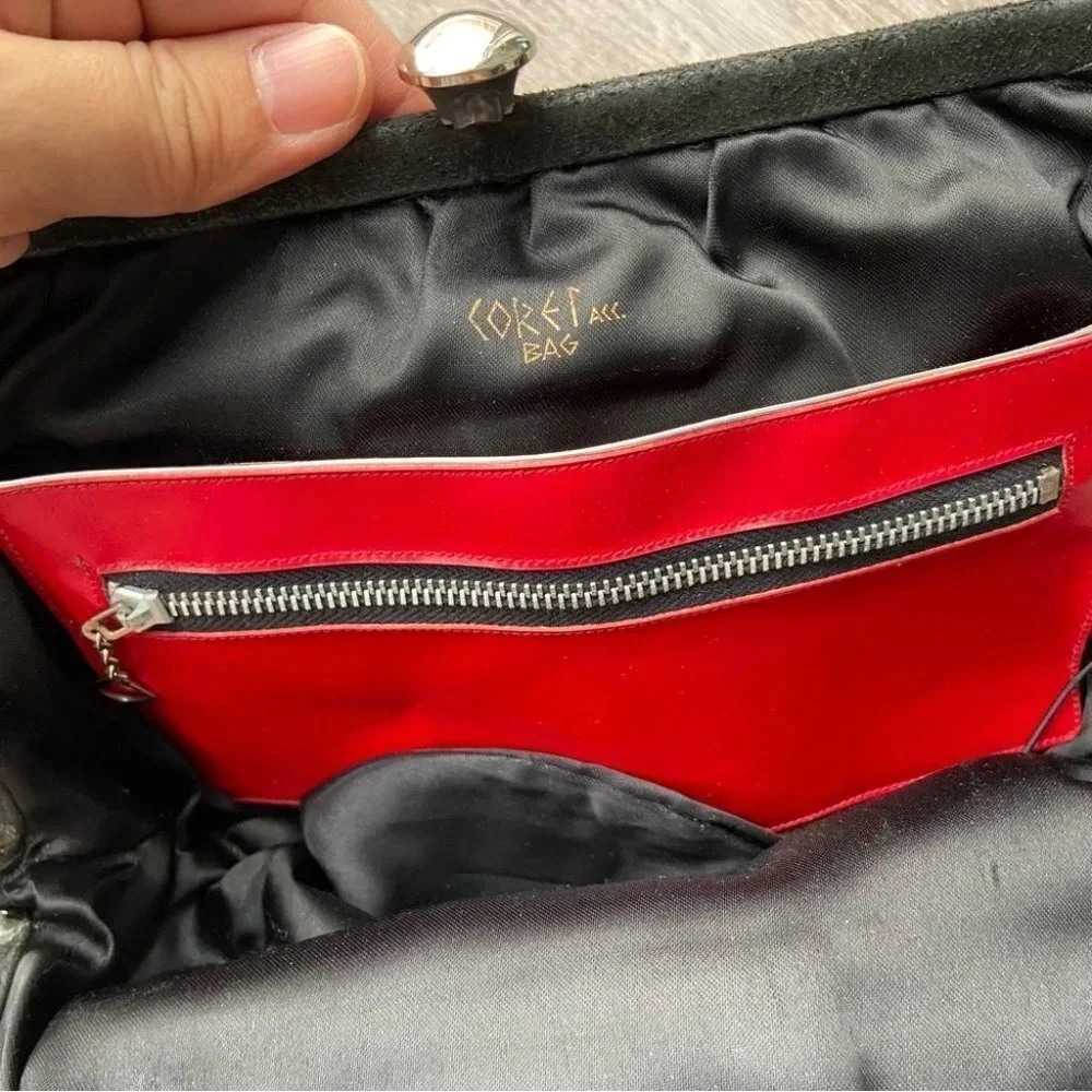 Vintage Coret Suede Leather Purse Made in Canada